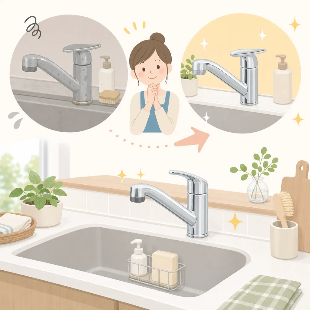蛇口の周辺を見直すことで、大きな効果が期待できることを示すシンプルなフラットデザイン図。